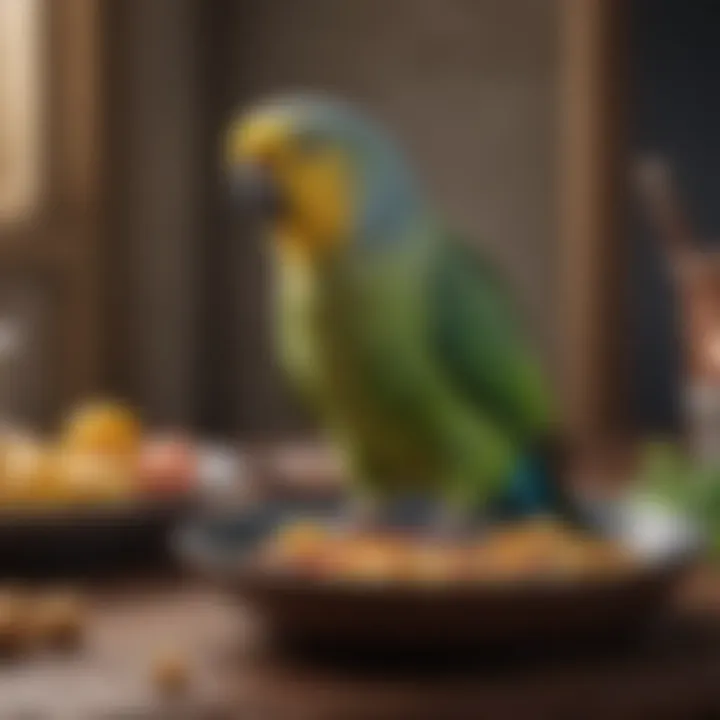 Different types of food dishes suitable for parakeets