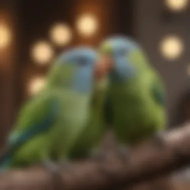 A community event celebrating parakeet enthusiasts with various activities