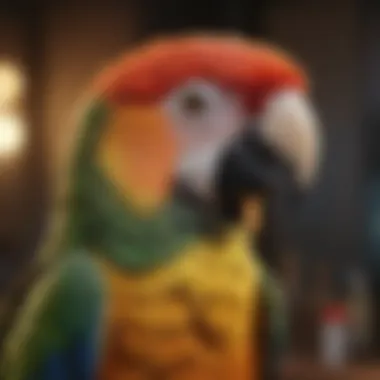 An array of safe, non-toxic painting supplies for parrots