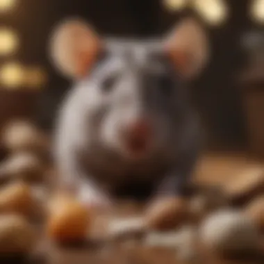 A pet rat enjoying a healthy homemade treat.