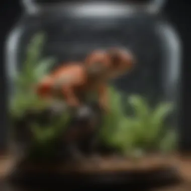 A healthy terrarium setup for reptiles