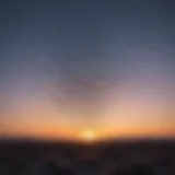 A stunning aerial view of a starling murmuration against a twilight sky