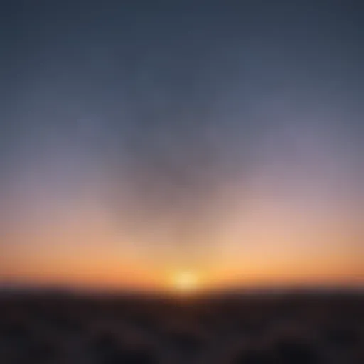 A stunning aerial view of a starling murmuration against a twilight sky