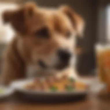 A happy and healthy pet enjoying a meal enhanced with powdered vitamins