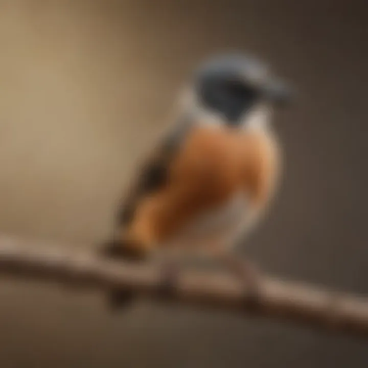 Close-up view of a sandpaper bird perch highlighting its texture and design.