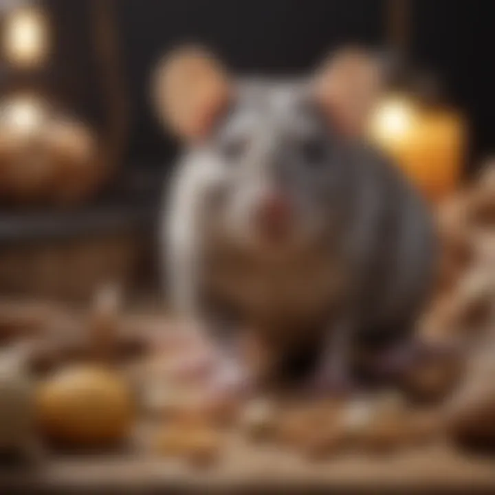 An assortment of commercial rat treats displayed attractively