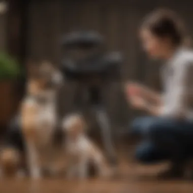 Dr. Sharman interacting with pet owners during an educational workshop