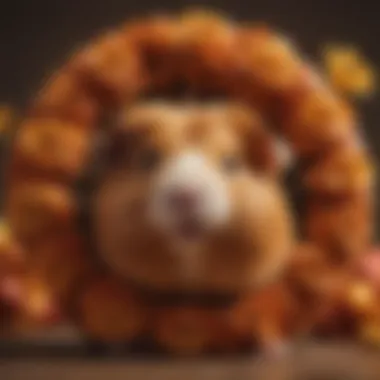 A close-up of an Abyssinian guinea pig displaying its distinctive rosettes.