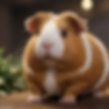 An American guinea pig with a sleek coat and friendly demeanor.