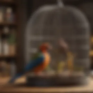 An infographic illustrating the pros and cons of different bird cage materials.