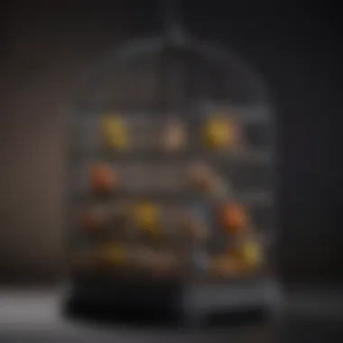 Diversity in Plastic Bird Cage Designs A variety of plastic bird cages arranged to demonstrate color and form options.