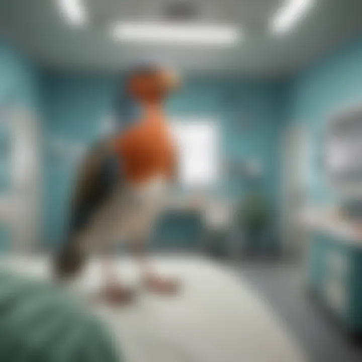 A specialized hospital environment focused on bird care