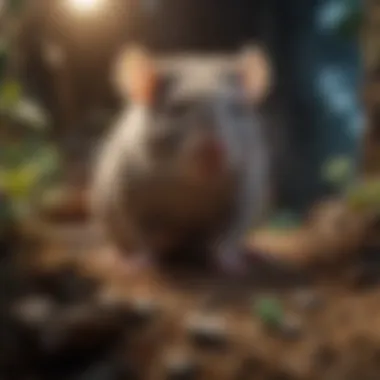 Curiosity in the Rodent World Close-up of a rat exploring its environment