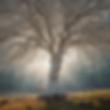 A serene landscape featuring the White Tree