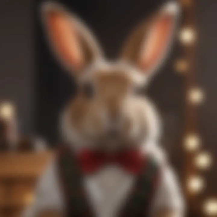 A festive bunny costume suitable for special occasions