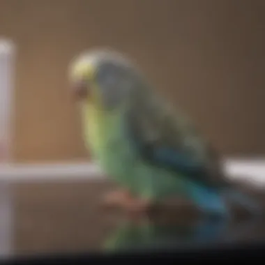 Regular Check-Ups for Your Budgie's Health A budgie in a veterinary examination setting