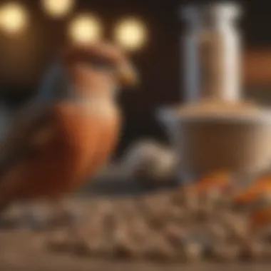 Nutrition Essentials for Feathered Companions An array of healthy bird food options and supplements available at a veterinary hospital for optimal nutrition.