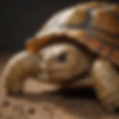 Signs of a healthy sulcata tortoise, including vibrant skin and active behavior.