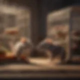 Spacious rat cage designed for two rats showcasing multiple levels