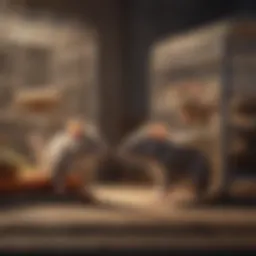 Spacious rat cage designed for two rats showcasing multiple levels