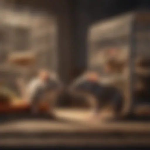 Spacious rat cage designed for two rats showcasing multiple levels