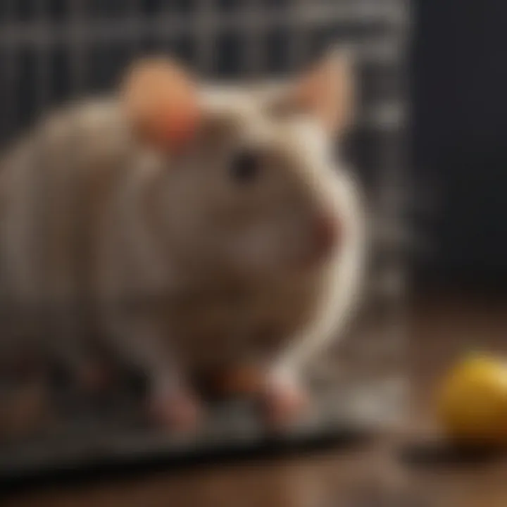Close-up of cage material highlighting safety features and durability.