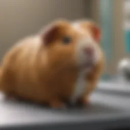 Guinea pig in a veterinary clinic