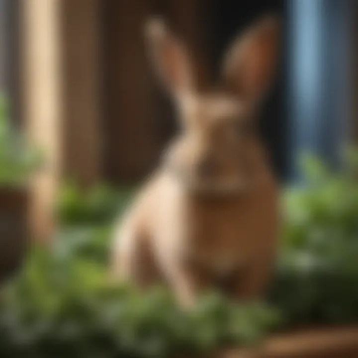 Colorful array of fresh greens for bunnies