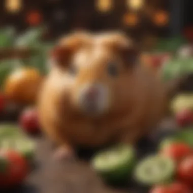 Fresh fruits ideal for guinea pigs
