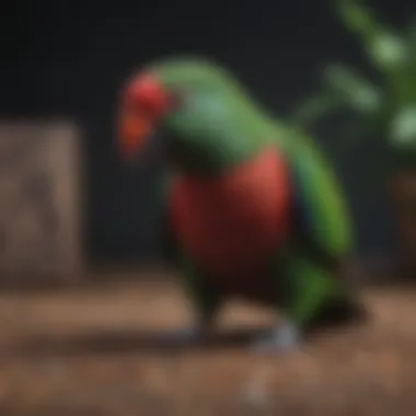 Vibrant and Healthy Eclectus Parrot A healthy Eclectus parrot displaying vibrant colors