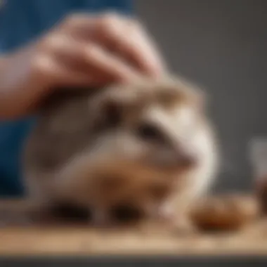 A hedgehog being examined by a veterinarian, ensuring health and safety.