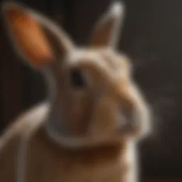 Rabbit displaying head tilt symptoms