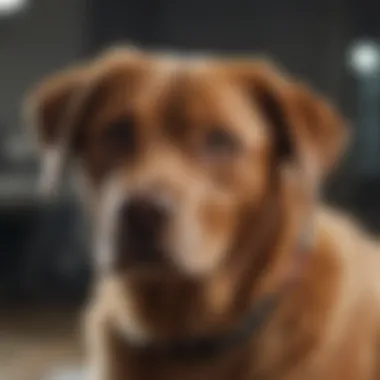 Assessing Your Pet's Condition A concerned pet owner assessing their dog's condition