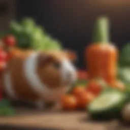 Fresh vegetables suitable for guinea pigs