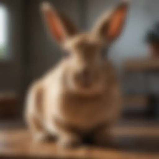 Close-up of a rabbit exhibiting signs of illness