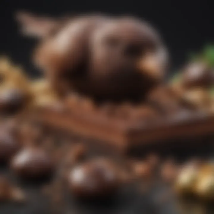 Close-up of chocolate items harmful to avian health