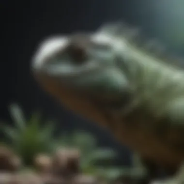 Temperature Control for Iguanas Thermometer displaying optimal temperature for iguanas