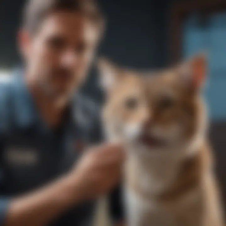 Dr. Mitchell interacting with a pet owner