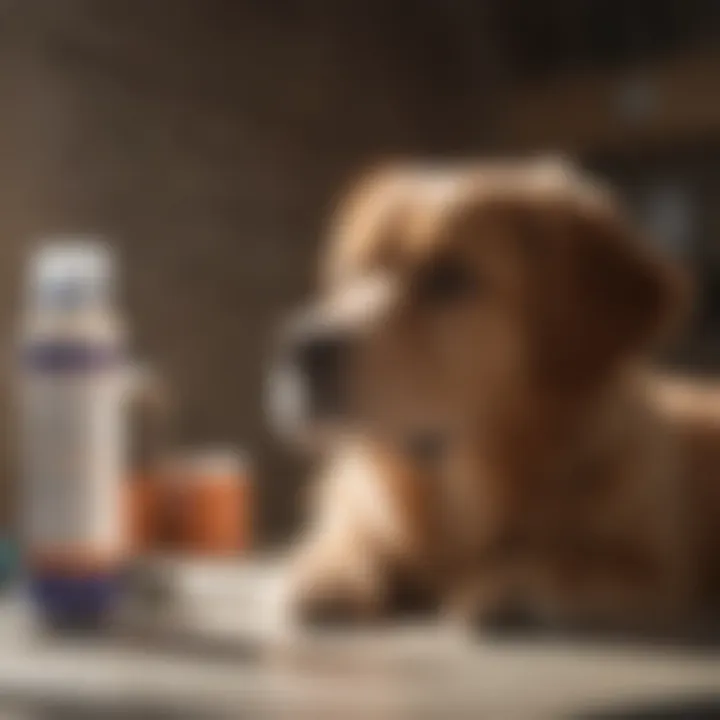 Pet vaccination being administered