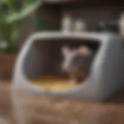 A clean and organized litter box setup for pet rats
