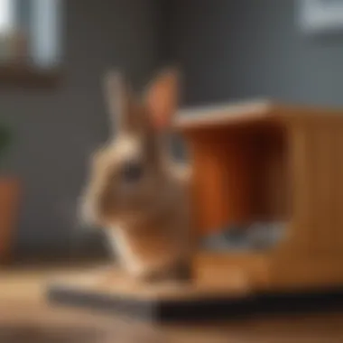 Understanding Your Rabbit's Curiosity A rabbit exploring its litterbox