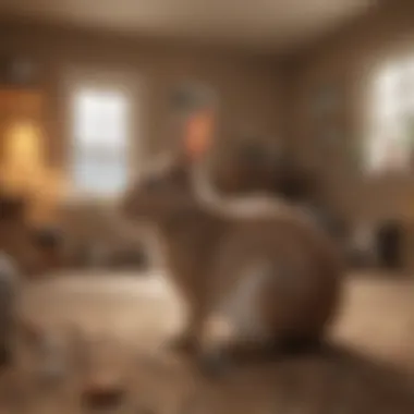 A Safe and Rabbit-Proof Home Environment A rabbit-proofed living space with various bunny-friendly items