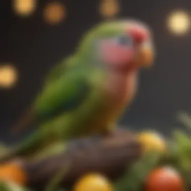 Variety of Natural Parakeet Toys Colorful assortment of natural parakeet toys made from organic materials.