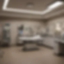 Veterinary clinic emergency room with advanced medical equipment