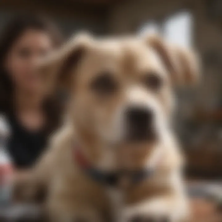 A pet owner reviewing financial assistance resources