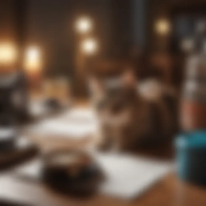 A diverse range of pet insurance policy documents spread on a table.
