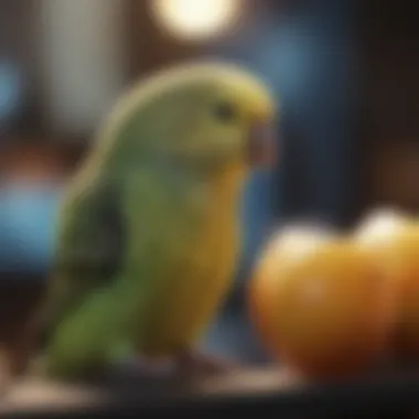 A computer screen displaying a budgie for sale online