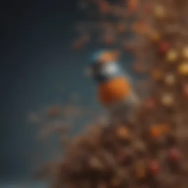 Colorful array of seeds and grains for small birds