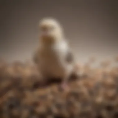 A detailed view of a balanced seed mix for cockatiels.