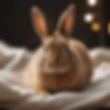 Close-up of rabbit fabric materials for outfits